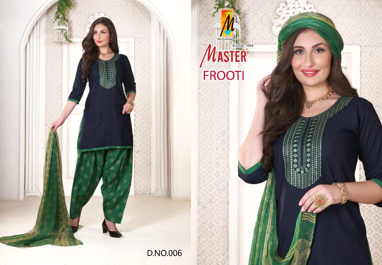 Master Frooti Kurti Patiyala With Dupatta Wholesale Dress Collection